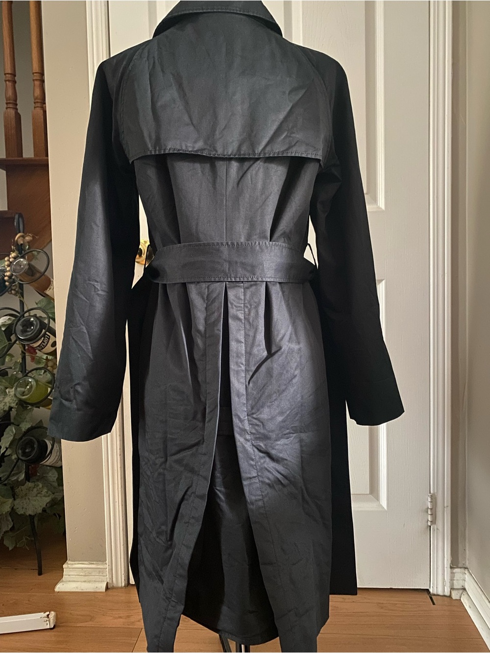 Everlane Black Trench Coat with Waist Tie #15